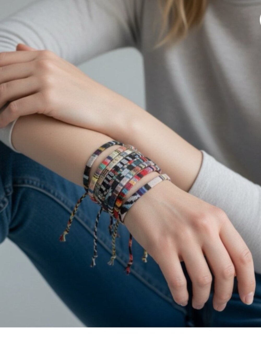 (Set of 12pcs) Boho Surfer Beach Bracelet Friendship Bracelets Handmade Braided - Picture 2 of 4